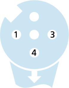 M12, female, angled, 3 poles, sensor-/actuator cable, high-temperature