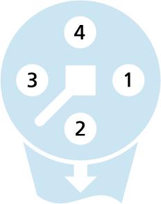 M12, 母头, 弯型, 4针脚, T-编码, M12, 公头, 直型, 4针脚, T-编码, 电源