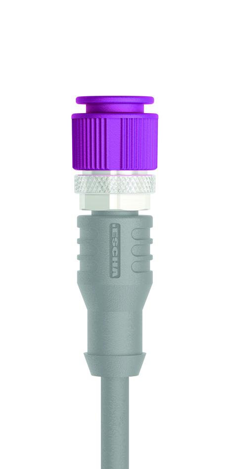 Screw cap, M12 male, violet