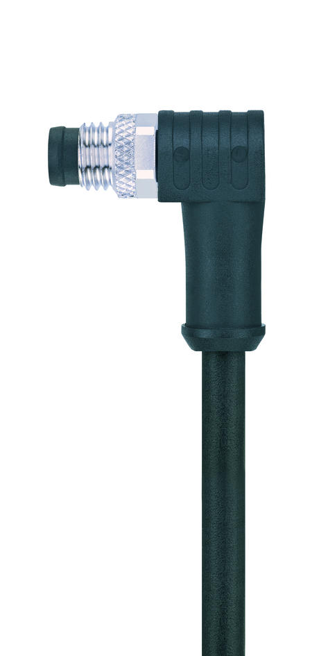 M8, male, angled, 3 poles, rail approved