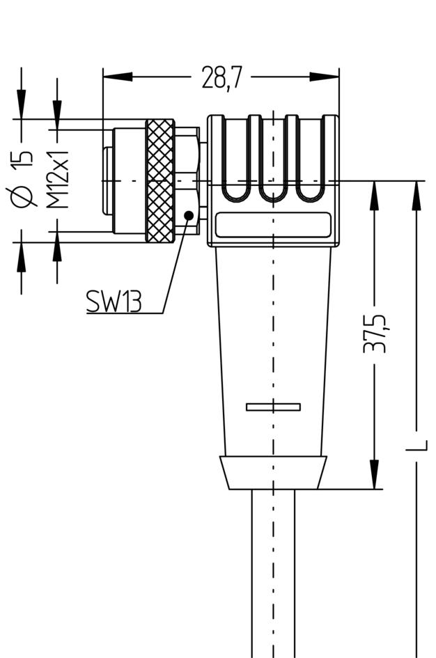 M12, female, angled, 5 poles, M12, male, angled, 5 poles, shielded, CANopen/DeviceNet