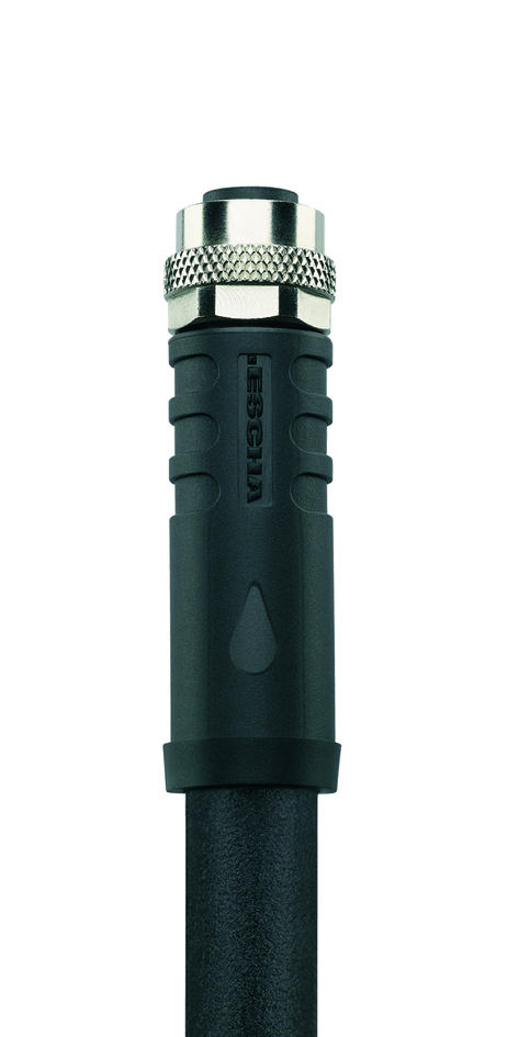 M12, Buchse, gerade, 2+PE, S-codiert, M12, Stecker, gerade, 2+PE, S-codiert, POWER