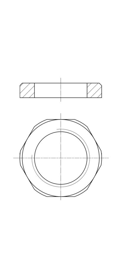 Ersatzmutter für Flansche, M20, SW24