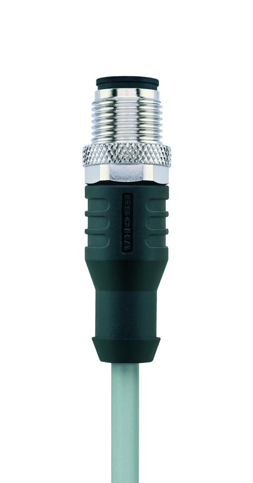 M12, male, straight, 4 poles, sensor-/actuator cable