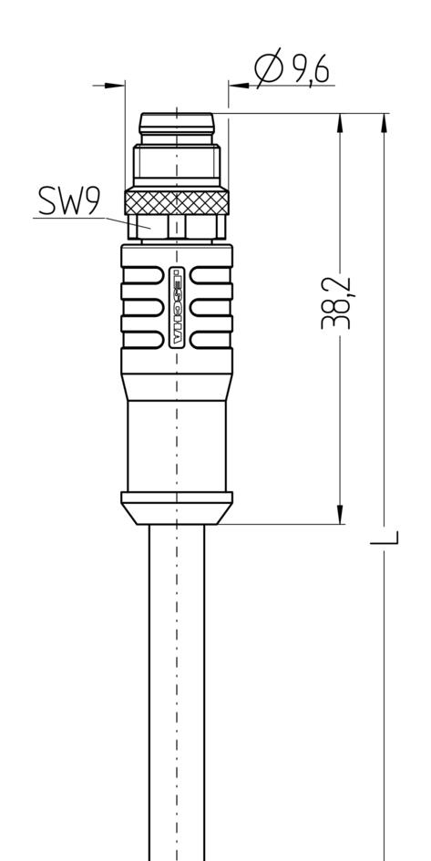 M8, male, straight, 4 poles, M8, male, straight, 4 poles, shielded, Industrial Ethernet