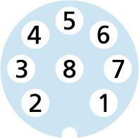 M8, Buchse, gerade, 8-polig, M8, Stecker, gerade, 8-polig, Sensor-/Aktorleitung