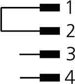 Abschlussstück, M12, Stecker, gerade, 4-polig