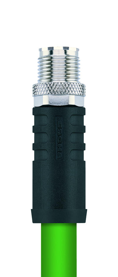 Flansch Verbindungsleitung, M12, Buchse, gerade, 8-polig, X-codiert, M12, Stecker, gerade, 8-polig, X-codiert, geschirmt, Industrial Ethernet