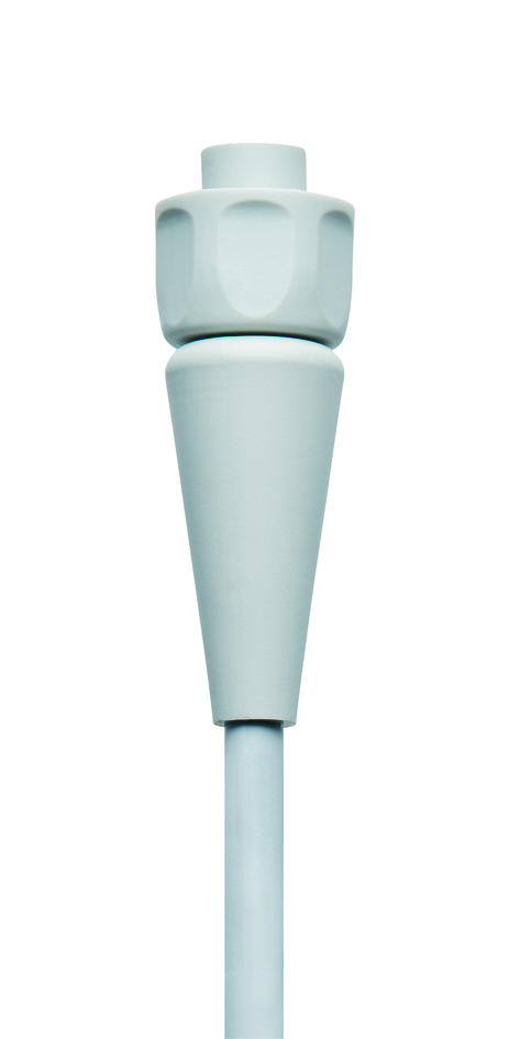 M12, female, straight, 4 poles, M12, male, straight, 4 poles, plastic coupling nut, grey, Food & Beverage