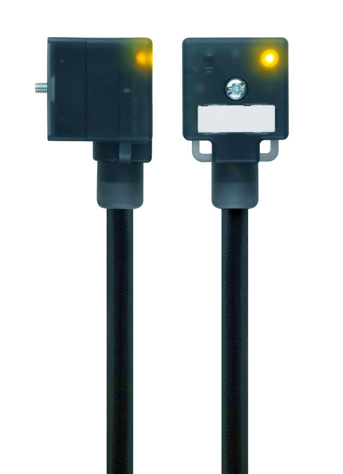 Valve connector, housing style A, 2+PE bridged, sensor-/actuator cable