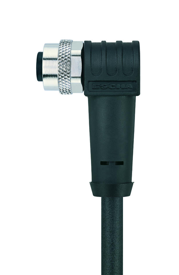 M12, female, angled, 4 poles, M12, male, angled, 4 poles, rail approved