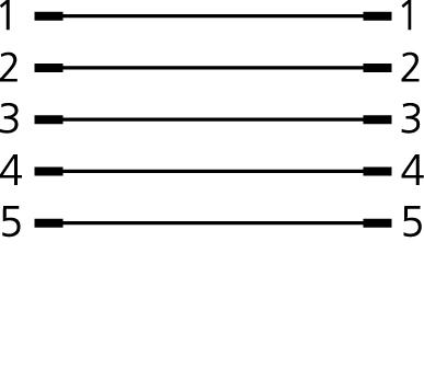 Adapter, M12, Stecker, gerade, 5-polig, M12, Stecker, gerade, 5-polig